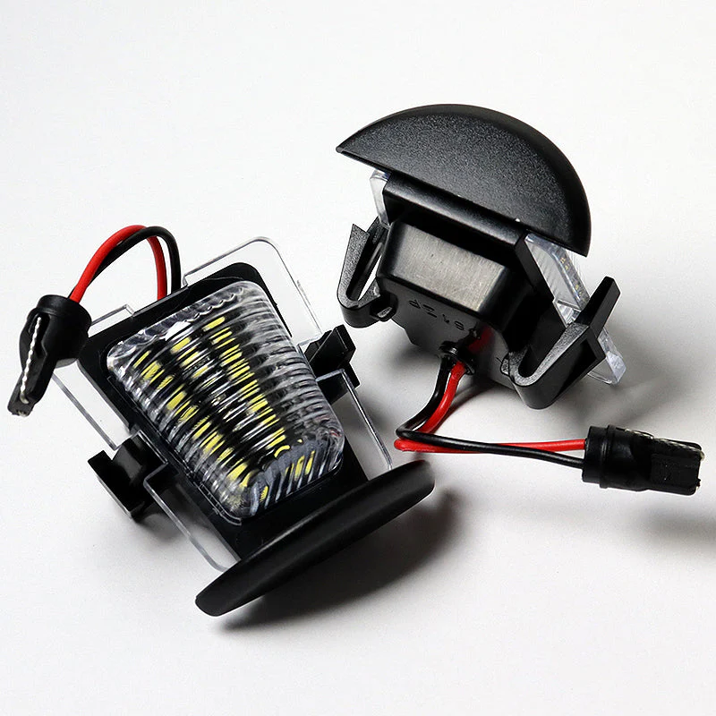 For 2007-2011 Jeep Wrangler Set of JK Xenon White 18-SMD LED 6000K License Plate Lights with Wheel Center Hub Caps - Image 2