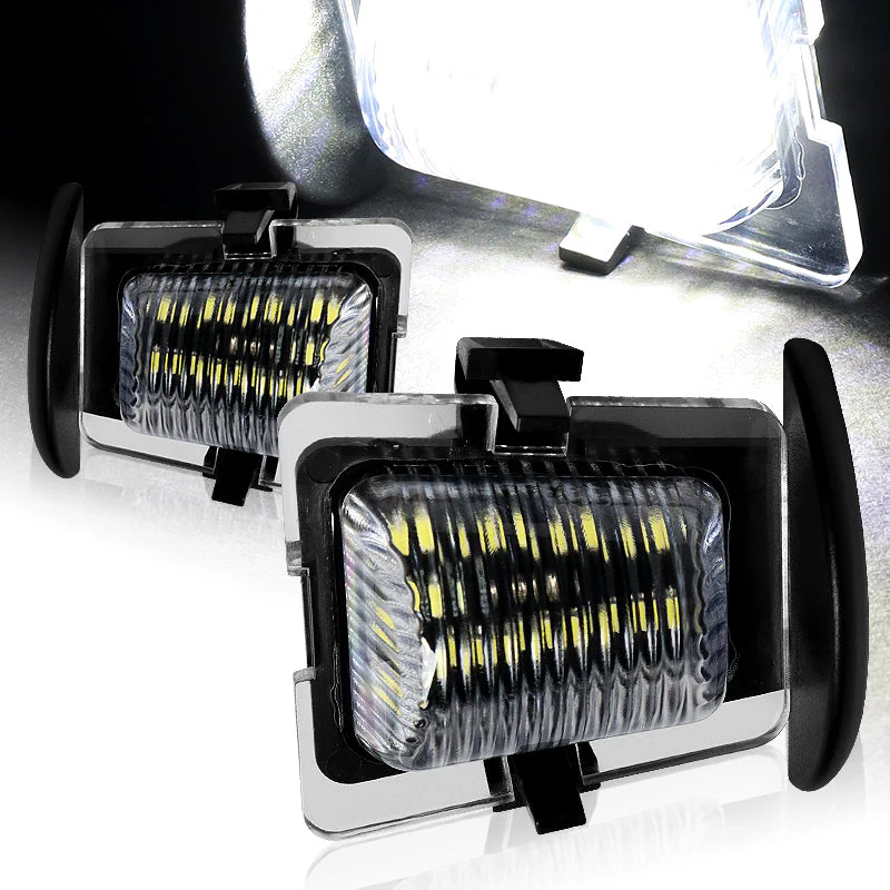 For 2007-2011 Jeep Wrangler Set of JK Xenon White 18-SMD LED 6000K License Plate Lights with Wheel Center Hub Caps - Image 7