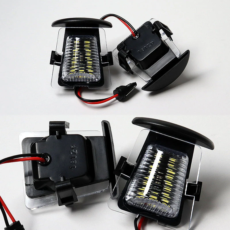 For 2007-2011 Jeep Wrangler Set of JK Xenon White 18-SMD LED 6000K License Plate Lights with Wheel Center Hub Caps - Image 9
