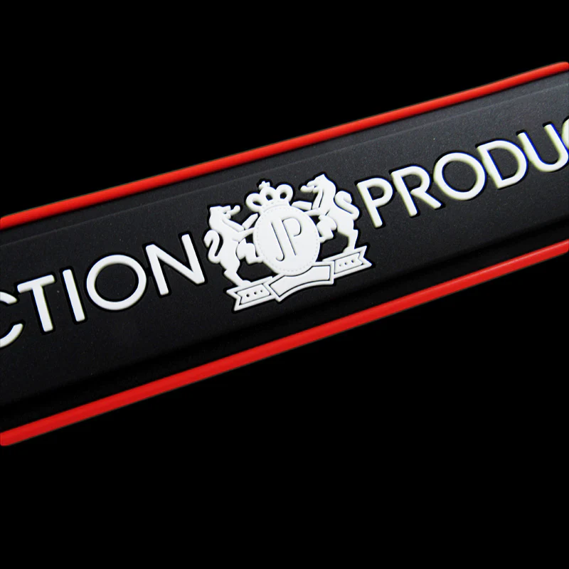 Junction Produce 4PC Red trimmed Rubber Car Door Scuff Sill Cover Panel Step Protector - Image 4