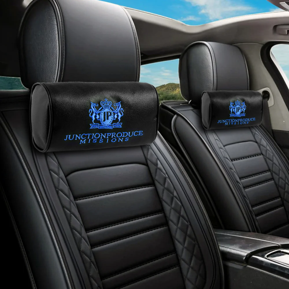 JUNCTION PRODUCE JP VIP Set Car Neck Rest Pillow Headrest Blue + GW Charm Kin Tsuna Rope - Image 5