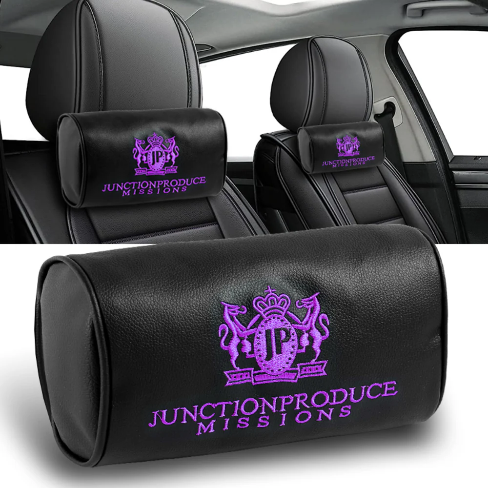 JUNCTION PRODUCE JP VIP Set Car Neck Rest Pillow Headrest Purple + GB Charm Kin Tsuna Rope - Image 8