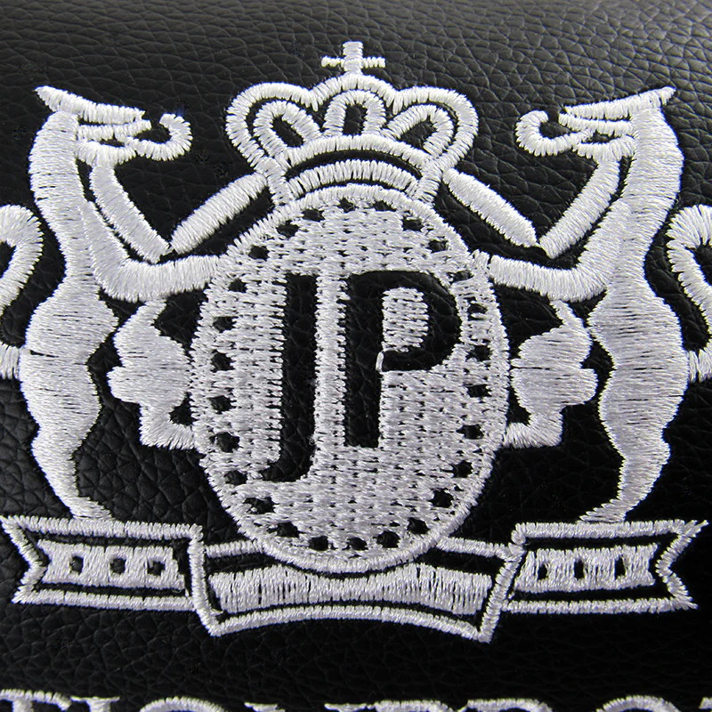 Junction Produce JP Embroidery Set of Black Neck rest Pillows with Seatbelt Covers & Fusa Charm - Image 3