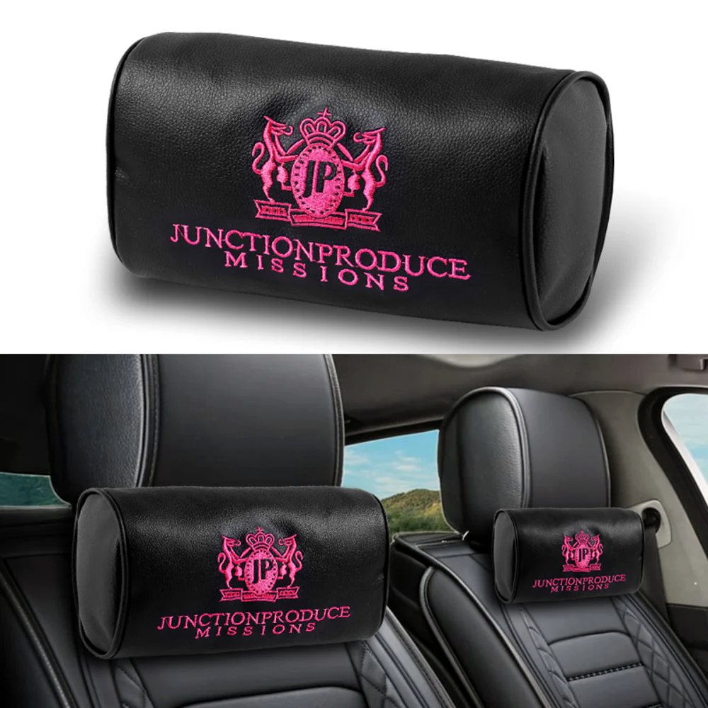 JUNCTION PRODUCE JP VIP Set Car Neck Rest Pillow Headrest Pink + GW Charm Kin Tsuna Rope - Image 3