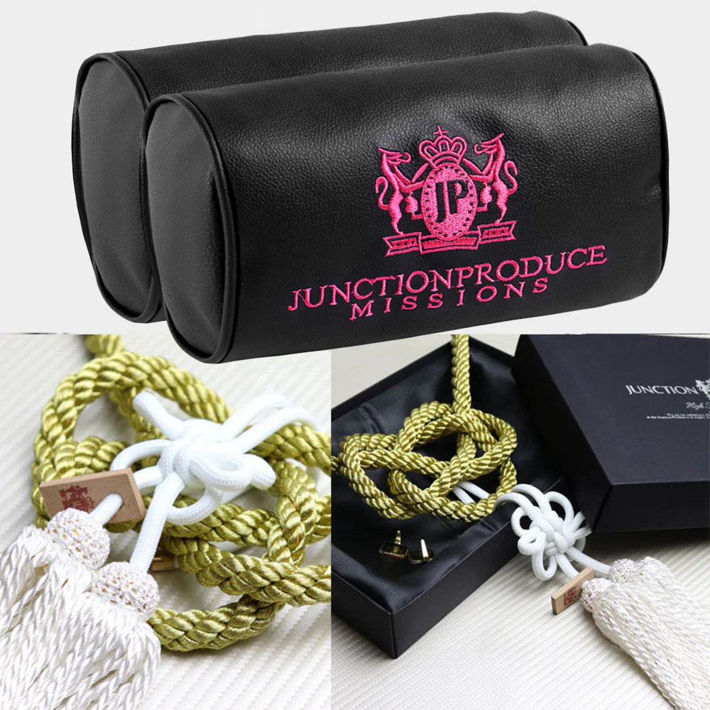 JUNCTION PRODUCE JP VIP Set Car Neck Rest Pillow Headrest Pink + GW Charm Kin Tsuna Rope - Image 9