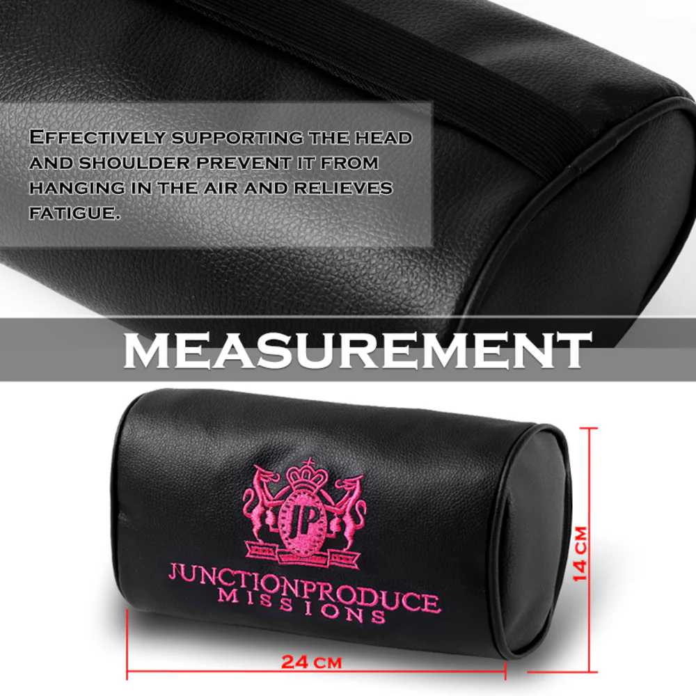 JUNCTION PRODUCE JP VIP Set Car Neck Rest Pillow Headrest Pink + SW Charm Kin Tsuna Rope - Image 7