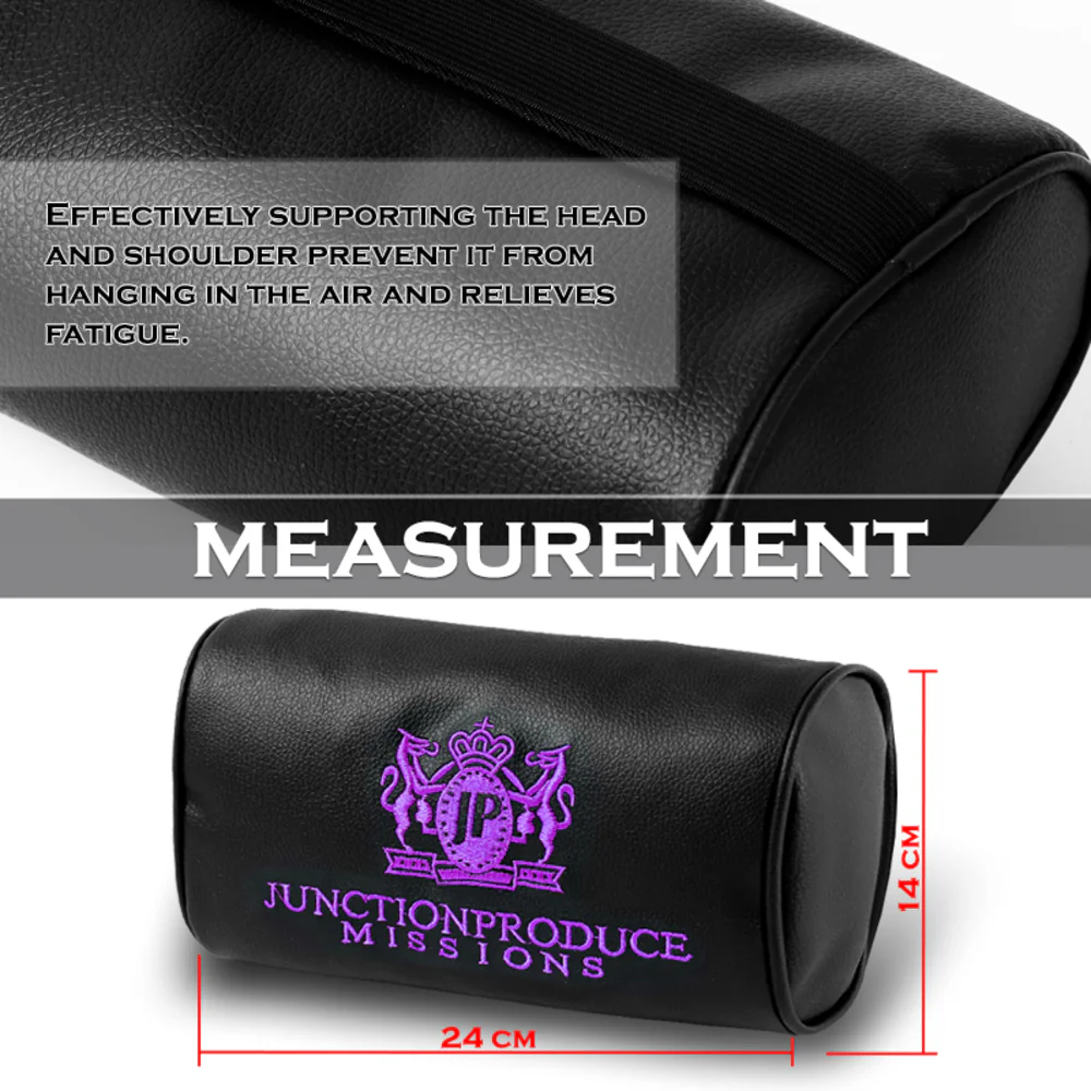 JUNCTION PRODUCE JP VIP Set Car Neck Rest Pillow Headrest Purple + SW Charm Kin Tsuna Rope - Image 7