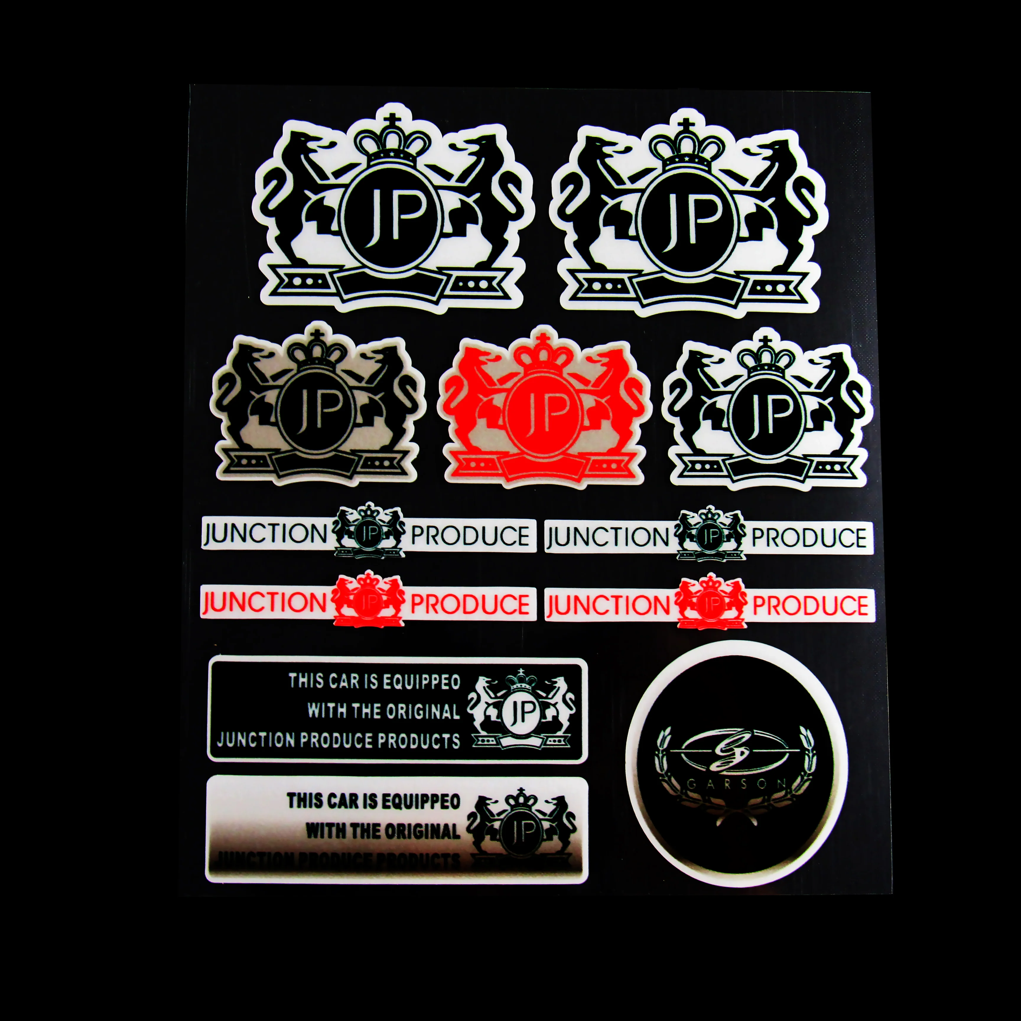 Junction Produce Reflective Decal Sticker Set Window Vinyl Fits Auto 12pcs Set - Image 2
