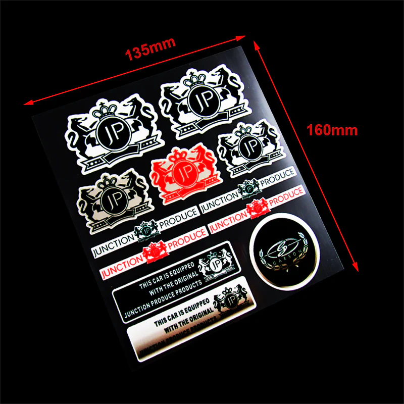 Junction Produce Reflective Decal Sticker Set Window Vinyl Fits Auto 12pcs Set - Image 5