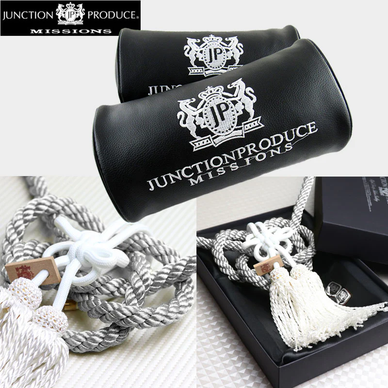Junction Produce Set of Black Seat Pillows & White Fusa Charm - Image 5