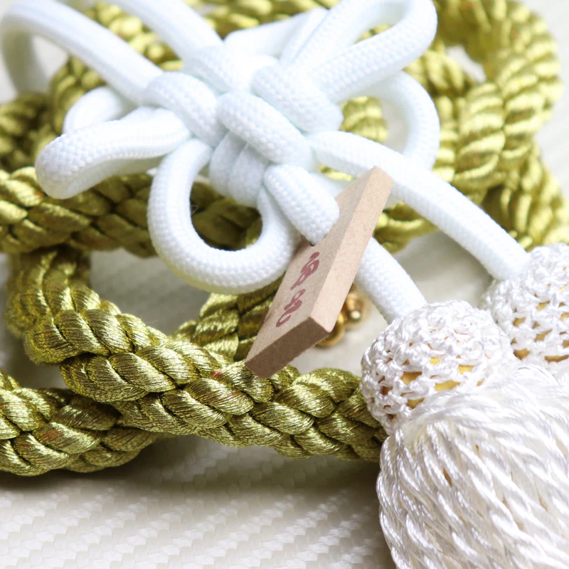 Junction Produce White Fusa Charm with Gold Knot - Image 2