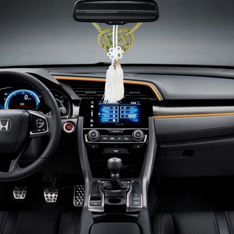 Junction Produce White Fusa Charm with Gold Knot - Image 3