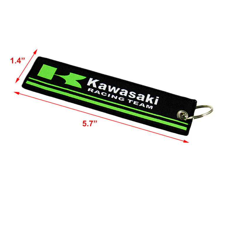 KAWASAKI NINJA Racing Set Biker Lanyard Motorcycle Key chain Green Strap Tag with DOUBLE SIDED Keychain - Image 5