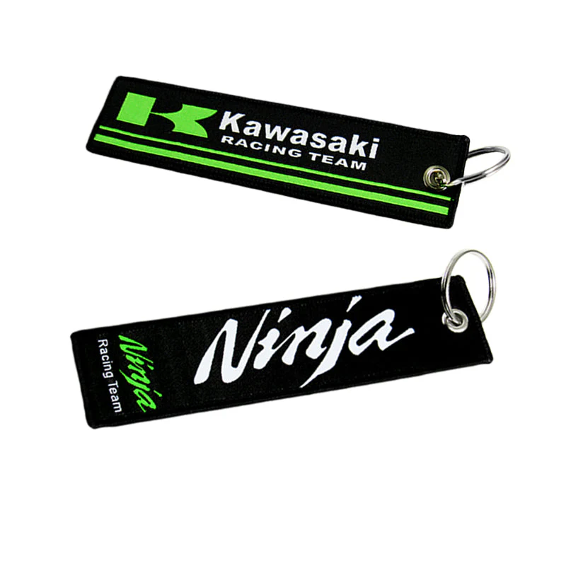 KAWASAKI NINJA Racing Set Biker Lanyard Motorcycle Key chain Green Strap Tag with DOUBLE SIDED Keychain - Image 8