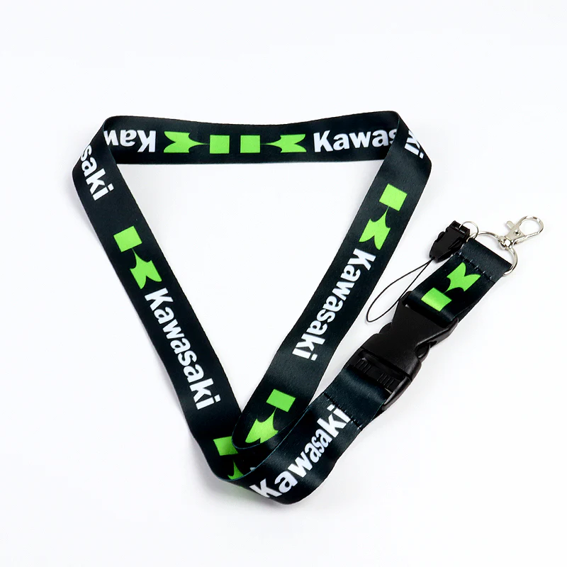 KAWASAKI Racing Biker Keychain Lanyard Motorcycle Black Key chain Strap Tag Cell Phone Strap Quick Release - Image 2