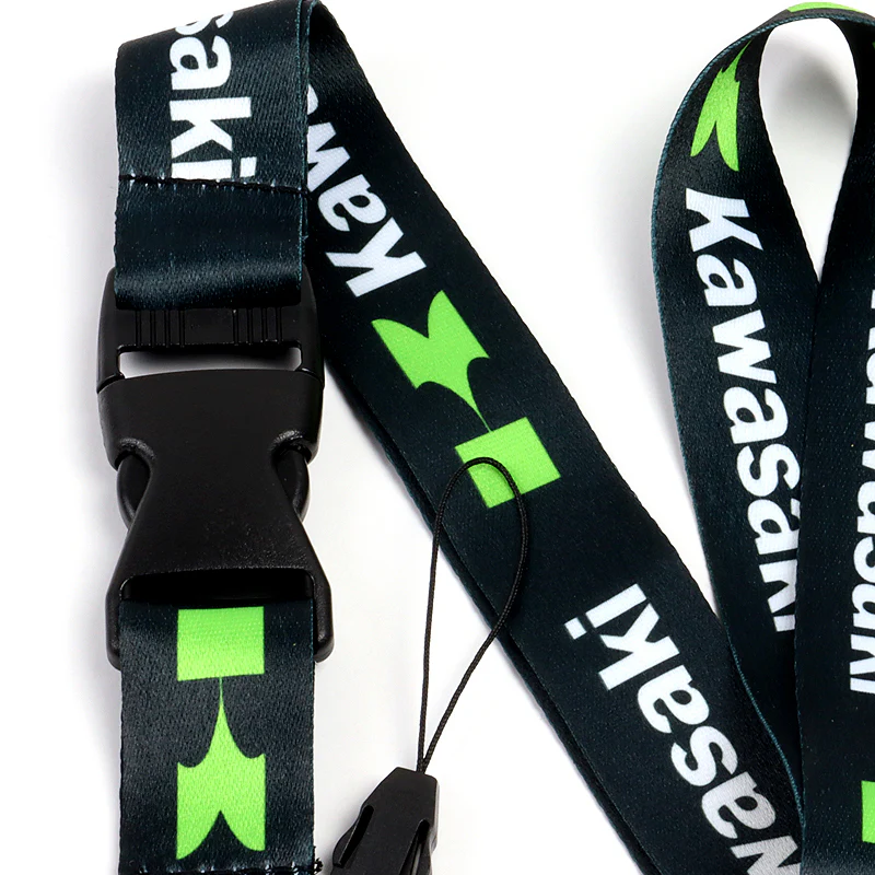KAWASAKI Racing Biker Keychain Lanyard Motorcycle Black Key chain Strap Tag Cell Phone Strap Quick Release - Image 3