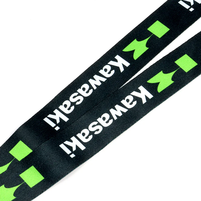 KAWASAKI Racing Black Set Biker Lanyard Motorcycle Key chain Strap Tag with DOUBLE SIDED Keychain - Image 2