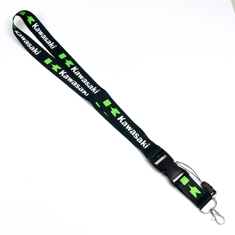 KAWASAKI Racing Black Set Biker Lanyard Motorcycle Key chain Strap Tag with DOUBLE SIDED Keychain - Image 6