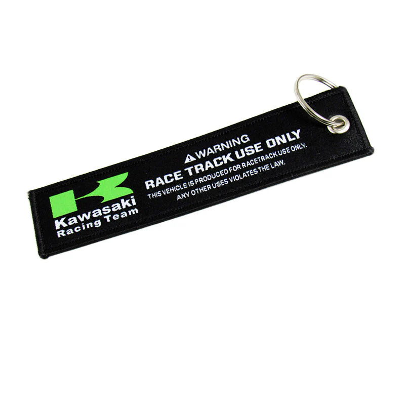 KAWASAKI Racing Black Set Biker Lanyard Motorcycle Key chain Strap Tag with DOUBLE SIDED Keychain - Image 8