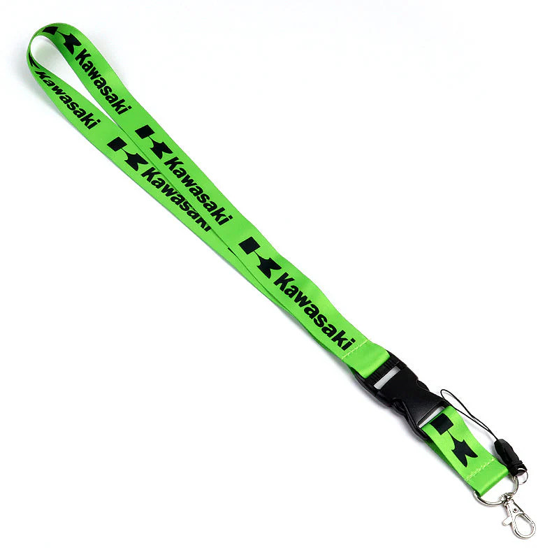 KAWASAKI Racing Set Biker Lanyard Motorcycle Key chain Green Strap Tag with DOUBLE SIDED Keychain - Image 2