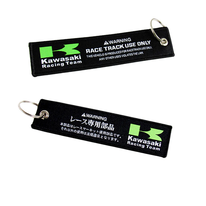 KAWASAKI Racing Set Biker Lanyard Motorcycle Key chain Green Strap Tag with DOUBLE SIDED Keychain - Image 5