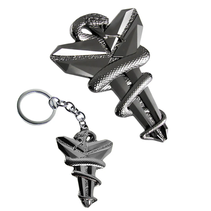 Kobe Bryant Black Mamba Set Snake Lakers Car 3D Metal Emblem Badge Decal Sticker w/ Keychain - Image 6