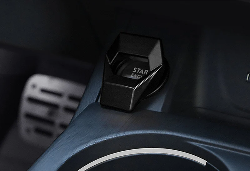 Lambo-Style Aluminum Engine Start/Stop Button Ring Cover Trim -Black - Image 5