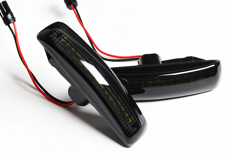 Land Rover LR2 LR3 LR4 L320 White LED Turn Signal Front Side Marker Lights -Smoked Lens - Image 2