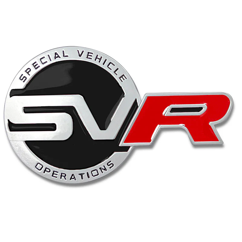 Land Rover Range Rover Set Black Red Badge Emblem Deck Lid Trunk Rear Decal with Front Bumper Grille Badge LED Light Universal - Image 2