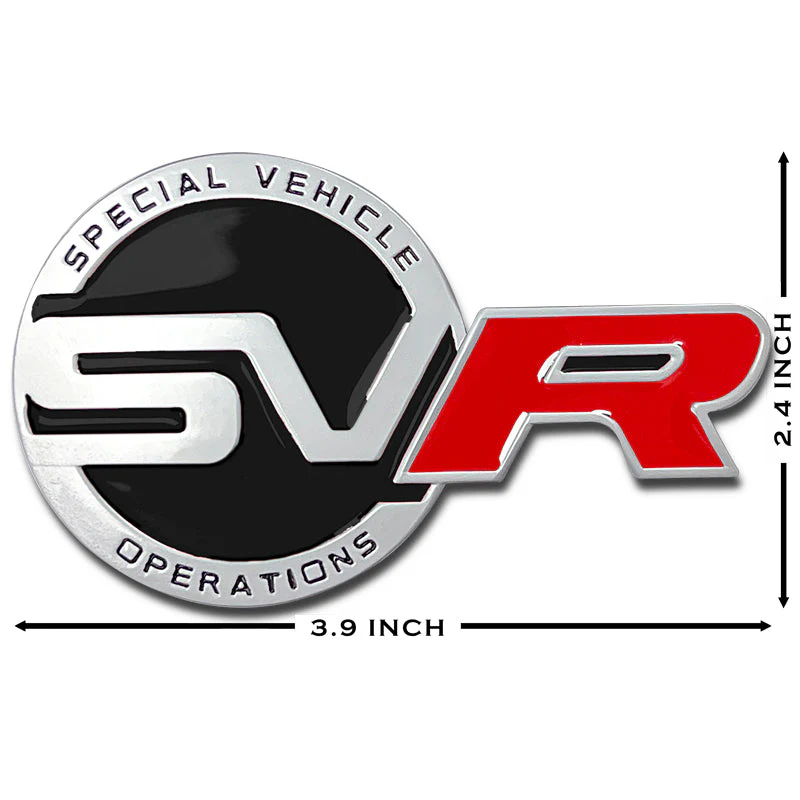 Land Rover Range Rover Set Black Red Badge Emblem Deck Lid Trunk Rear Decal with Front Bumper Grille Badge LED Light Universal - Image 7
