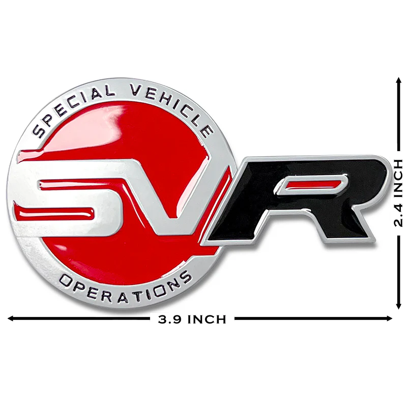 Land Rover Range Rover Set Red Black Badge Emblem Deck Lid Trunk Rear Decal with Car Front Bumper Grille Badge LED Light Universal - Image 2