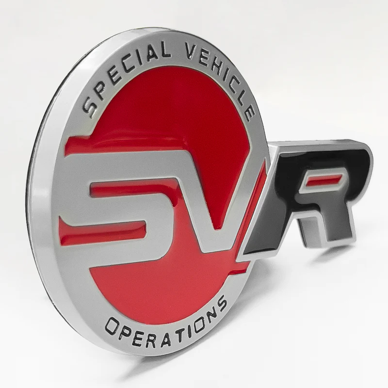 Land Rover Range Rover Set Red Black Badge Emblem Deck Lid Trunk Rear Decal with Car Front Bumper Grille Badge LED Light Universal - Image 3