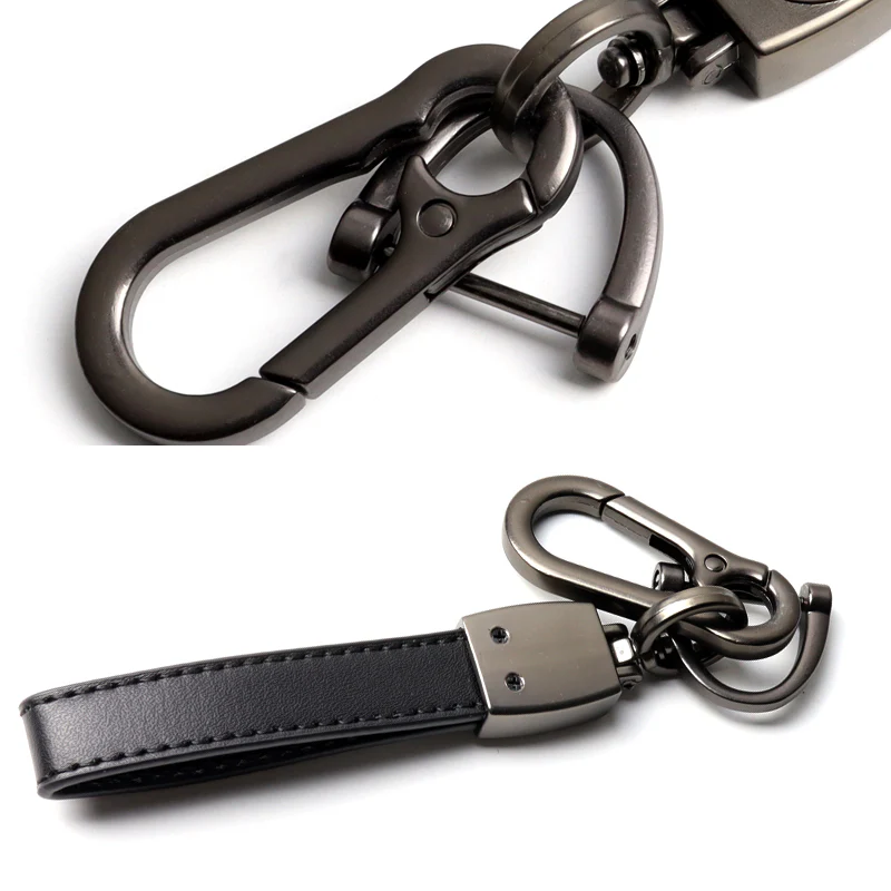 LANDROVER Universal Black 3D Logo Leather Metal Gift Decor Quick Release Lanyard Keychain - Image 5