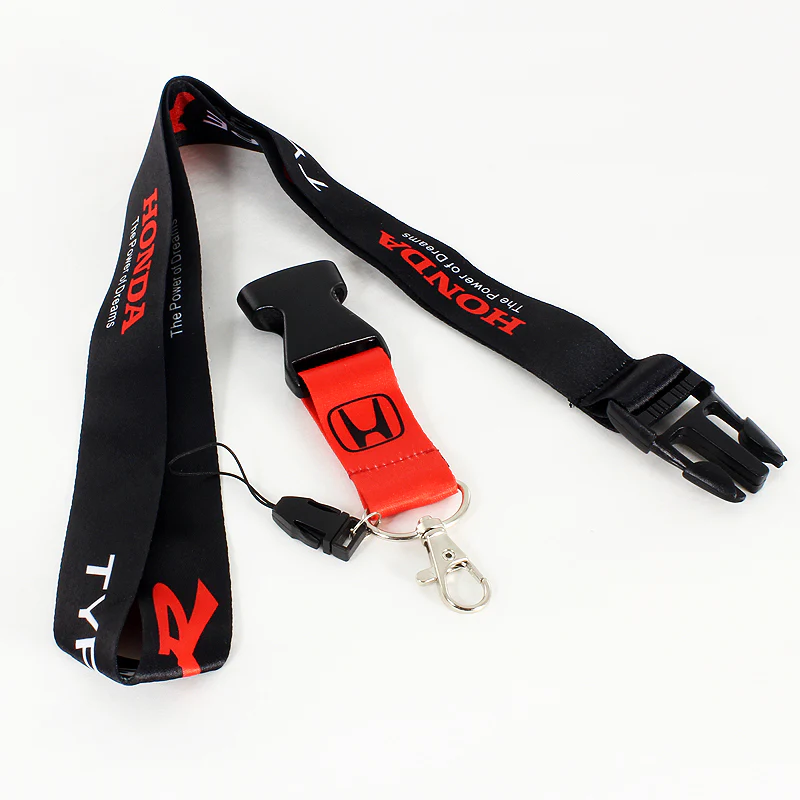 Honda Type R Black Keychain Lanyard - Image 4