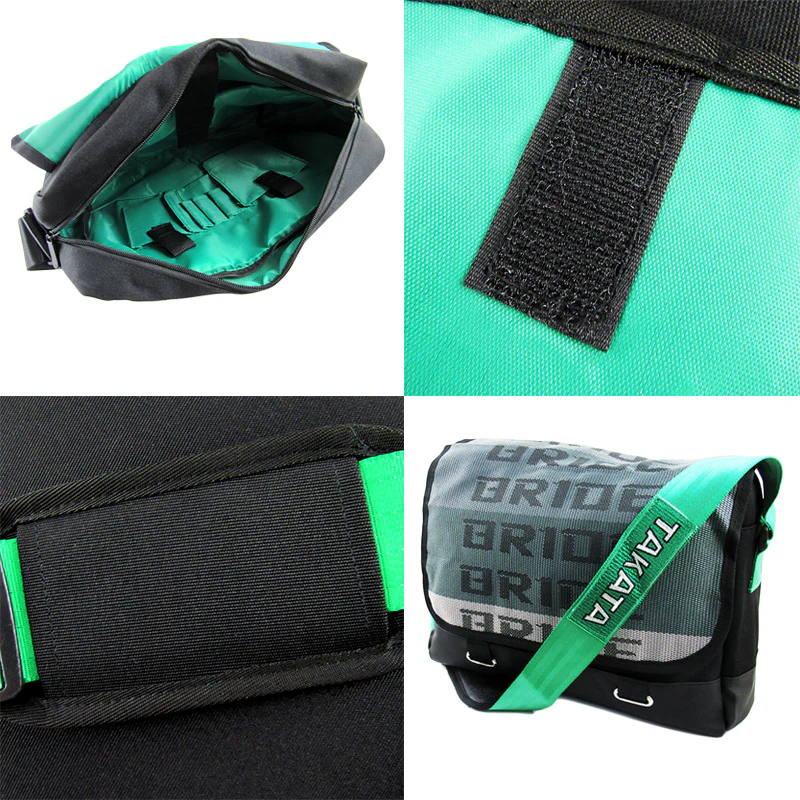 Bride Gradation Cloth Shoulder Bag with Takata Green Harness Straps - Image 7