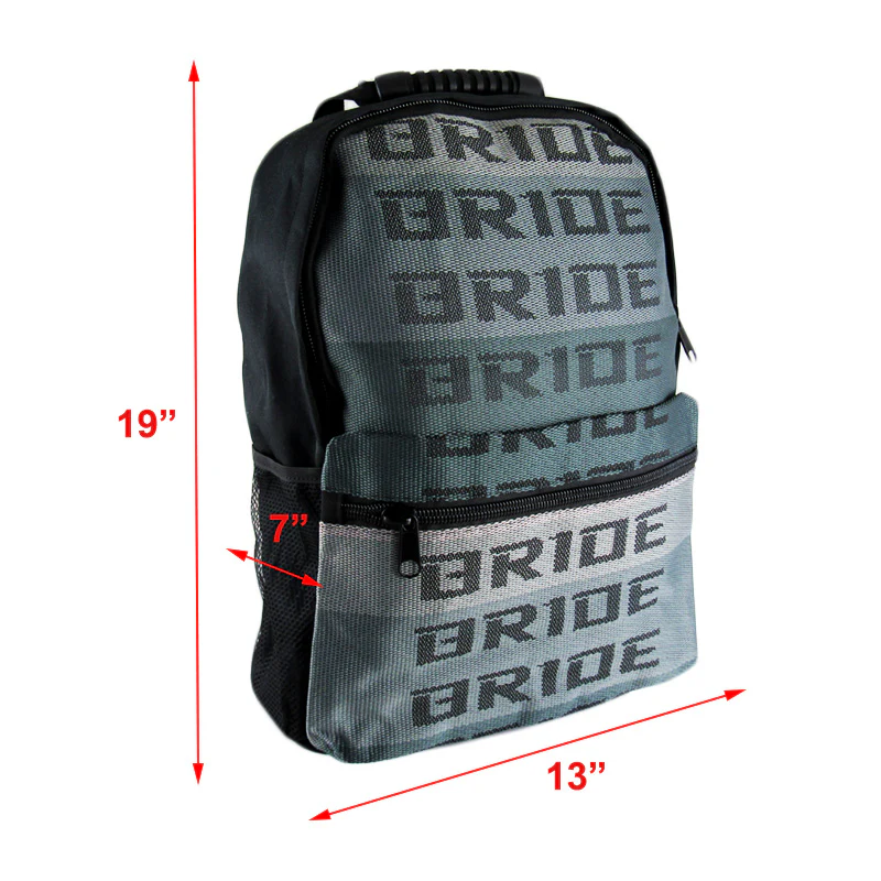 LARGE JDM BRIDE RACING Gradation Cloth Backpack with Takata Green Harness Adjustable Shoulder Straps - Image 3