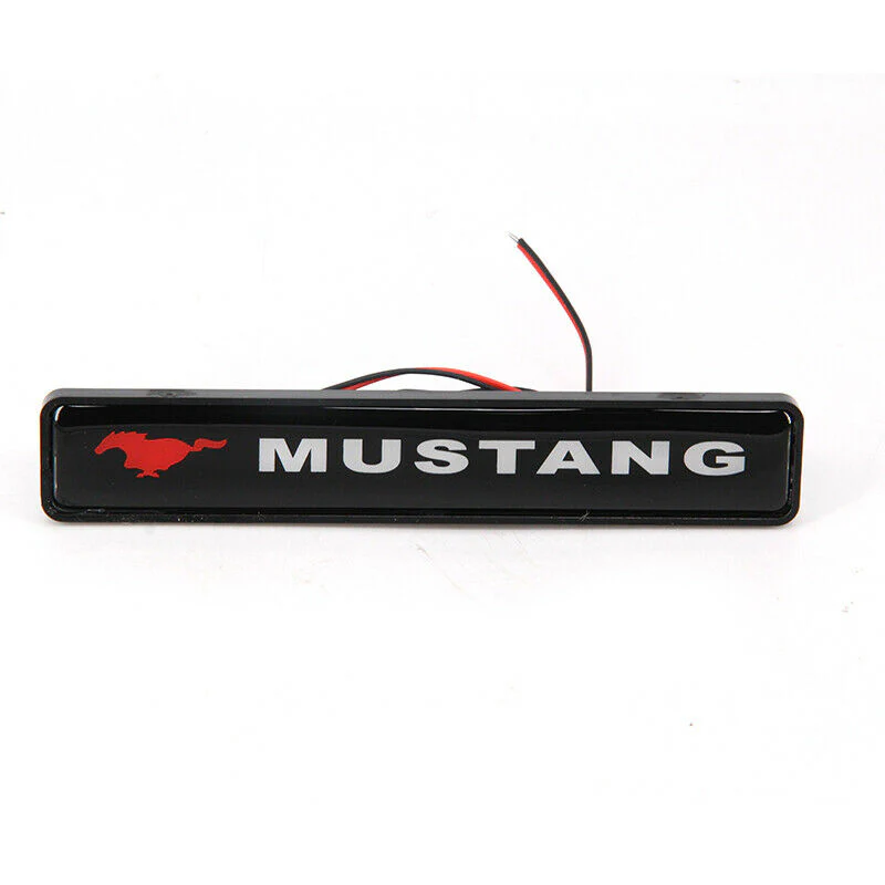 LED Light Car Front Grille Emblem Badge Illuminated Decal Sticker For Mustang X1 - Image 2