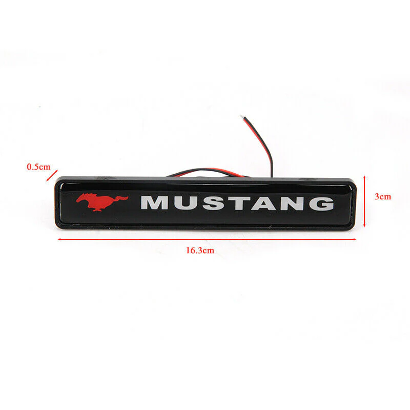 LED Light Car Front Grille Emblem Badge Illuminated Decal Sticker For Mustang X1 - Image 5