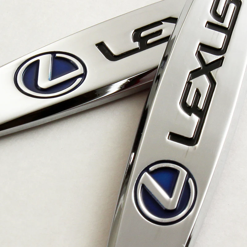 Lexus 3D Metal Emblem Badge Sticker x2 - Image 2