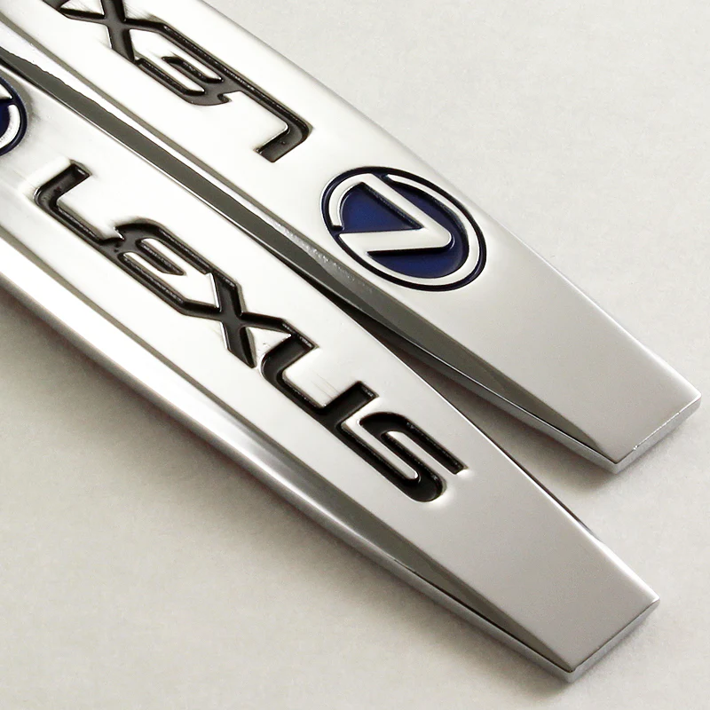 Lexus 3D Metal Emblem Badge Sticker x2 - Image 4