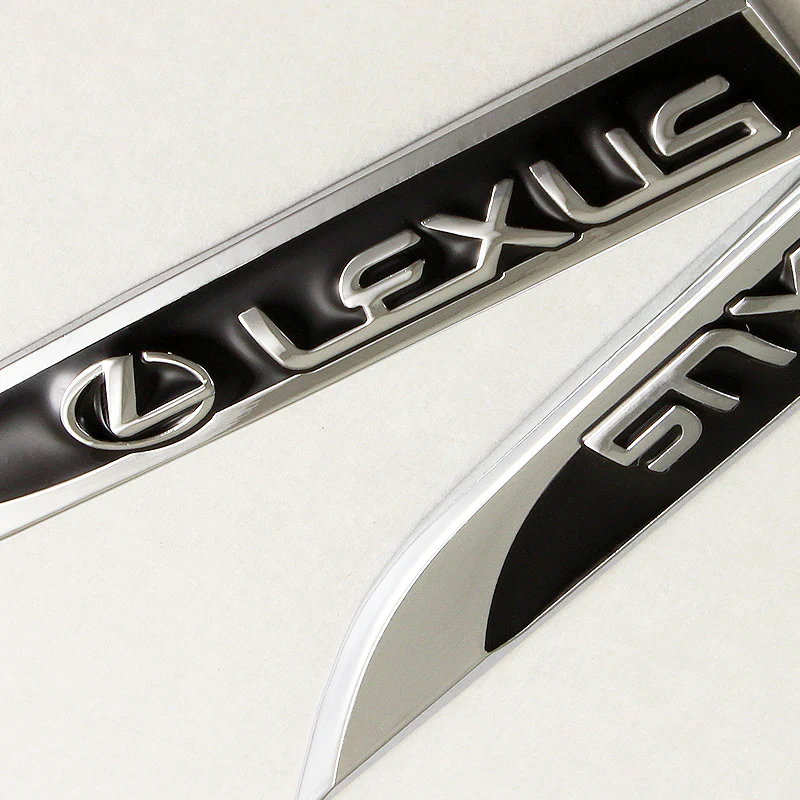 Lexus Black 3D Metal Emblem Sticker 2 pcs - Image 2