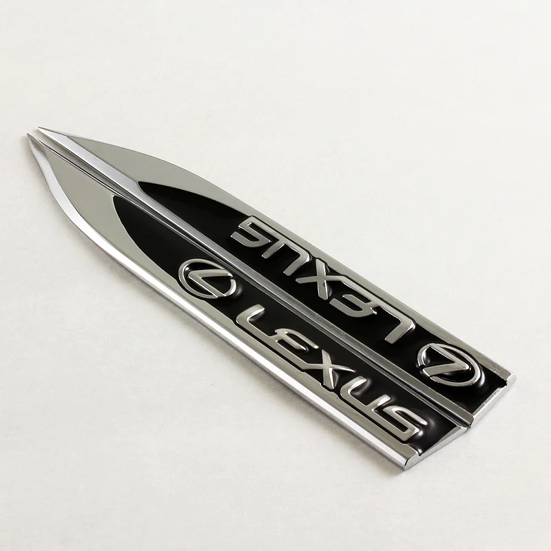 Lexus Black 3D Metal Emblem Sticker 2 pcs - Image 5