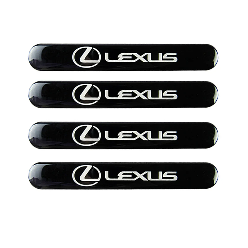 Lexus Black Car Door Rear Trunk Side Fenders Bumper Badge Scratch Guard Sticker New 4 pcs - Image 5