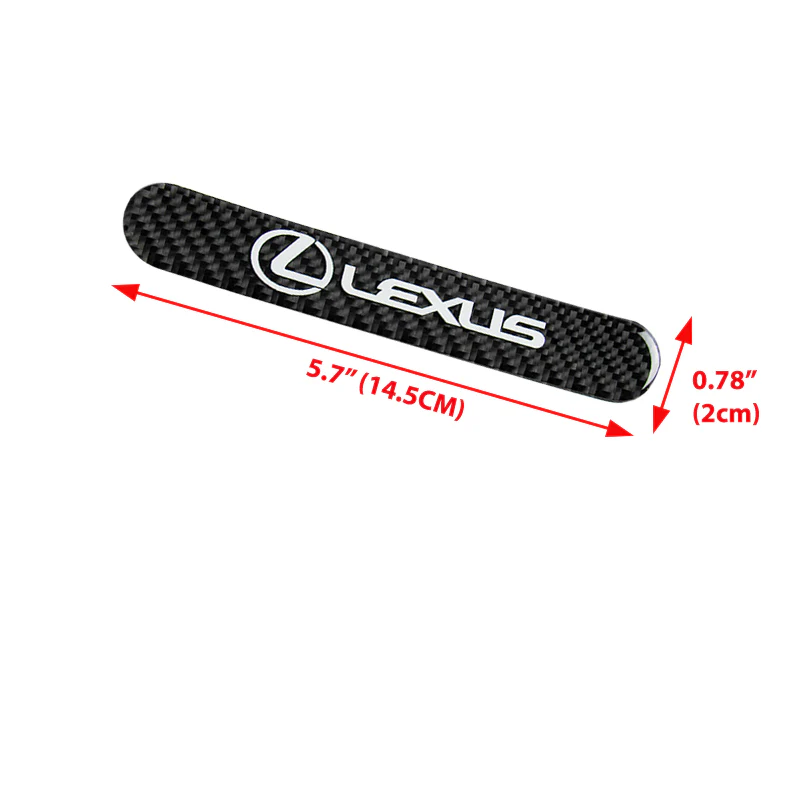 Lexus Carbon Fiber Car Door Rear Trunk Side Fenders Bumper Badge Scratch Guard Sticker New 2 pcs - Image 3