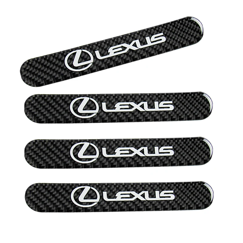 Lexus Carbon Fiber Car Door Rear Trunk Side Fenders Bumper Badge Scratch Guard Sticker New 4 pcs - Image 5