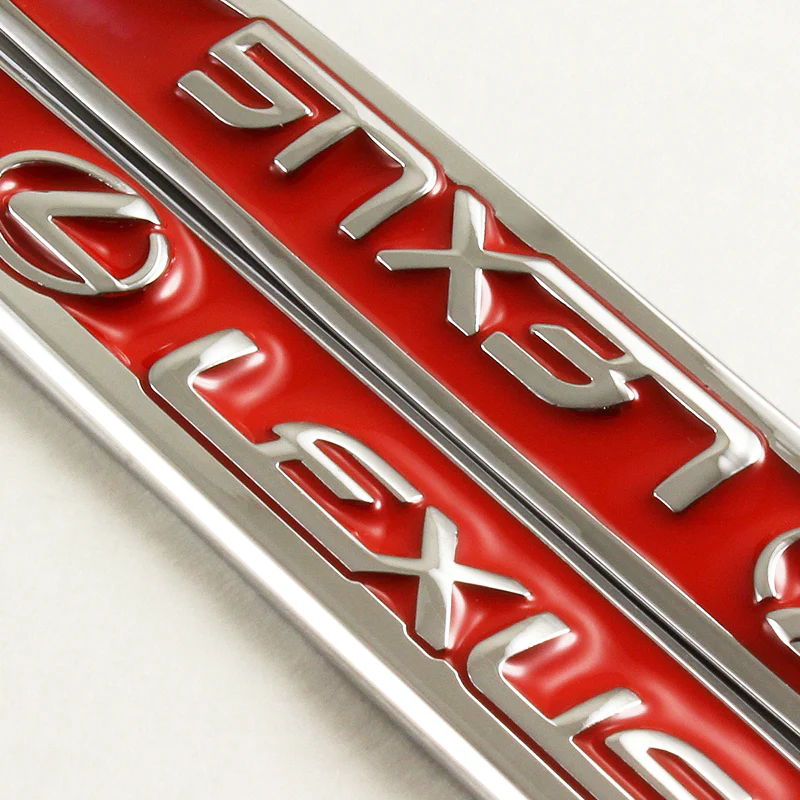 Lexus Red 3D Metal Emblem Sticker 2 pcs - Image 2