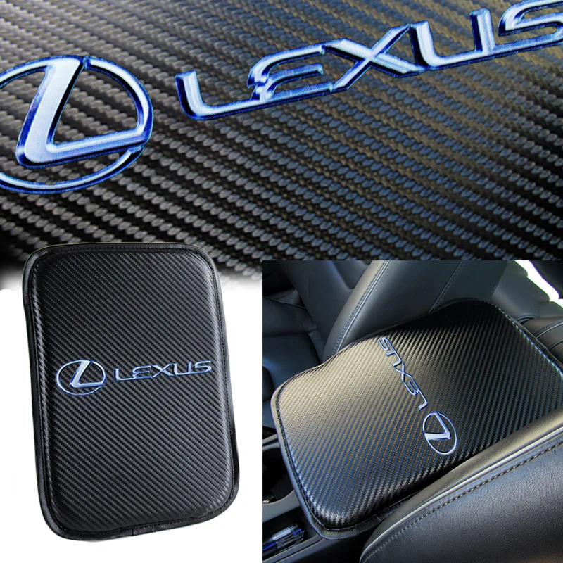 Lexus Set of Carbon Fiber Look Armrest Cushion & Seat Belt Cover - Image 8