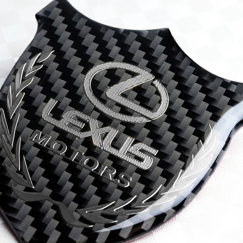 Lexus Silver 3D Carbon Fiber Emblem Sticker x2 - Image 6
