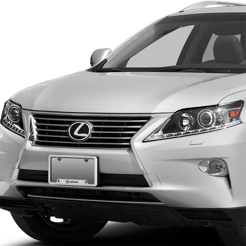 Lexus Stainless Steel 2pcs License Plate Frame with Caps Bolt Brand New SET - Image 3