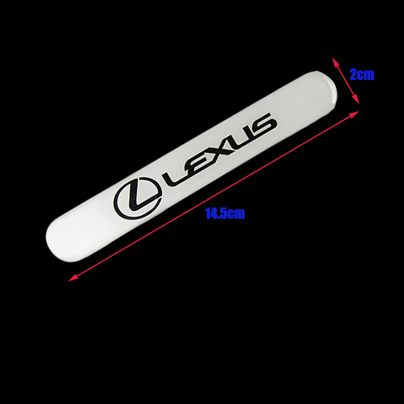 Lexus White Car Door Rear Trunk Side Fenders Bumper Badge Scratch Guard Sticker New 2 pcs - Image 2